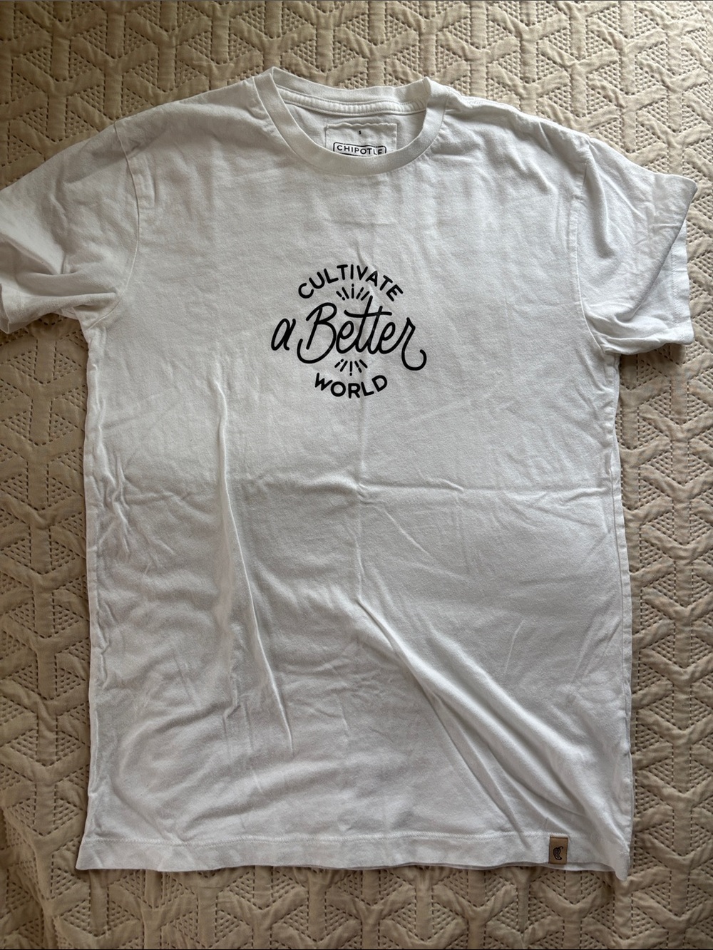 Chipotle Men's White 'Cultivate a Better World' Graphic Tee